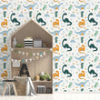 Učitaj sliku u galeriju Zidna Tapeta Za Dječju Sobu - Pattern - Dinosaurs Zidna Tapeta Za Dječju Sobu - Pattern