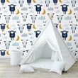 Učitaj sliku u galeriju Zidna Tapeta Za Dječju Sobu - Pattern - Sleeping Sheeps Zidna Tapeta Za Dječju Sobu - Pattern