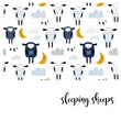 Učitaj sliku u galeriju Zidna Tapeta Za Dječju Sobu - Pattern - Sleeping Sheeps Zidna Tapeta Za Dječju Sobu - Pattern