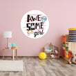 Učitaj sliku u galeriju Awesome Girl - Naljepnica za zid dječje sobe