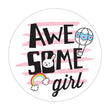 Učitaj sliku u galeriju Awesome Girl - Naljepnica za zid dječje sobe