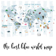 Učitaj sliku u galeriju The Best Blue World Map - Zidna Tapeta - Mura