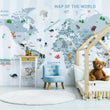 Učitaj sliku u galeriju The Best Blue World Map - Zidna Tapeta - Mura