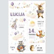 Učitaj sliku u galeriju HIA Kids - Purple Forest Orchestra - personalizirana ilustracija za dječju sobu