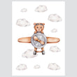 Učitaj sliku u galeriju Teddy Flight - komplet ilustracija za dječju sobu, 3 kom.