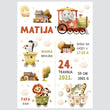 Učitaj sliku u galeriju HIA Kids - Autumn Carnival Train - personalizirana ilustracija za dječju sobu