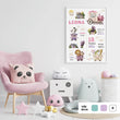 Učitaj sliku u galeriju HIA Kids - Spring Carnival Train - personalizirana ilustracija za dječju sobu