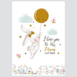 Učitaj sliku u galeriju I Love You to the Moon and Back Rabbit - ilustracija za dječju sobu