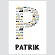 Učitaj sliku u galeriju Patrik's Cars - personalizirana ilustracija