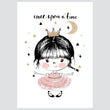 Učitaj sliku u galeriju Sleepy Princess - komplet ilustracija za dječju sobu, 3 kom.