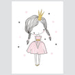 Učitaj sliku u galeriju Little Princess - komplet ilustracija za dječju sobu, 3 kom.