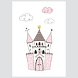 Učitaj sliku u galeriju Little Princess - komplet ilustracija za dječju sobu, 3 kom.