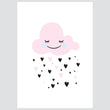 Učitaj sliku u galeriju Ilustracija Za Dječju Sobu - Happy Cloud - Ilustracija Za Dječju Sobu
