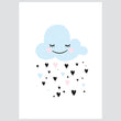 Učitaj sliku u galeriju Ilustracija Za Dječju Sobu - Happy Cloud - Ilustracija Za Dječju Sobu