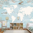 Učitaj sliku u galeriju Zidna Tapeta Za Dječju Sobu - Mural - Vintage World Zidna Tapeta - Mural