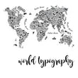 Učitaj sliku u galeriju Zidna Tapeta Za Dječju Sobu - Mural - World Typography Zidna Tapeta - Mural