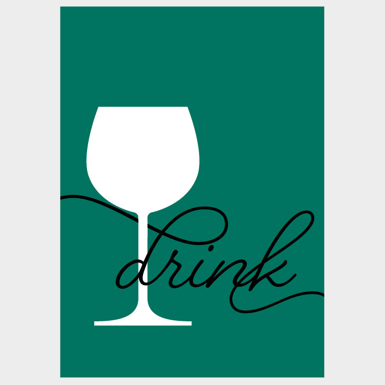 Eat, Drink, Love - Green - Posteri (bez okvira) ili Slike Na Platnu (spremne za na zid)