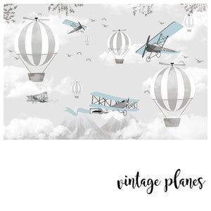 Vintage Planes - Zidna Tapeta - Murall