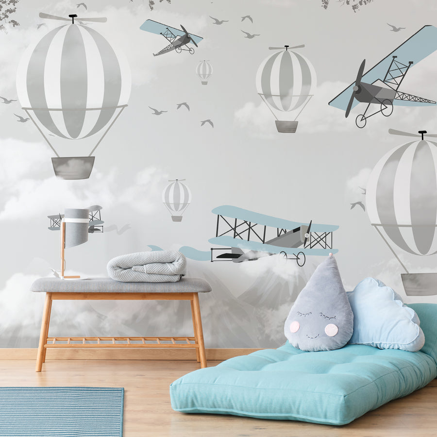 Vintage Planes - Zidna Tapeta - Murall