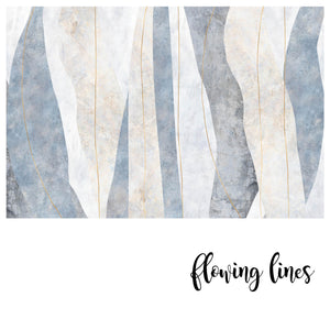 Flowing Lines - Zidna Tapeta - Mural