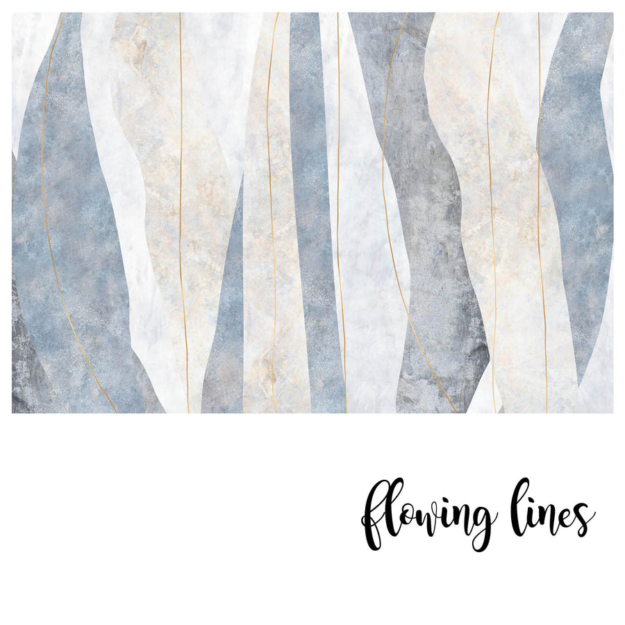Flowing Lines - Zidna Tapeta - Mural