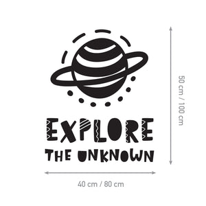 Explore the Unknown - Naljepnica za zid dječje sobe