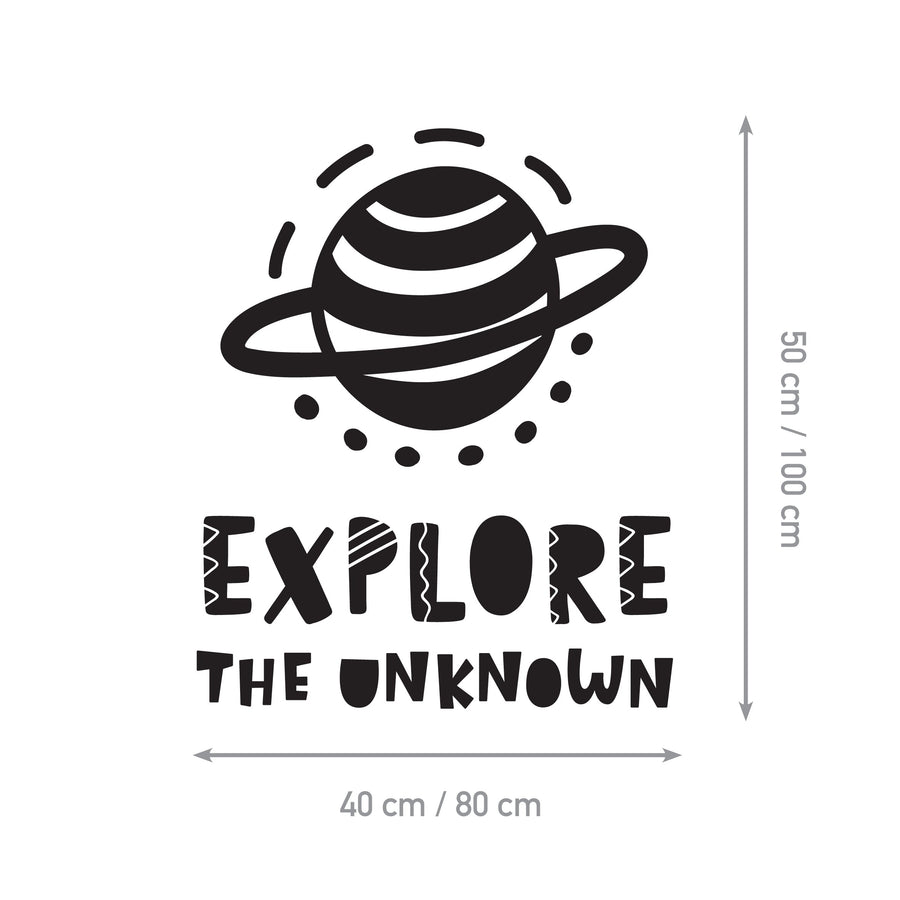 Explore the Unknown - Naljepnica za zid dječje sobe