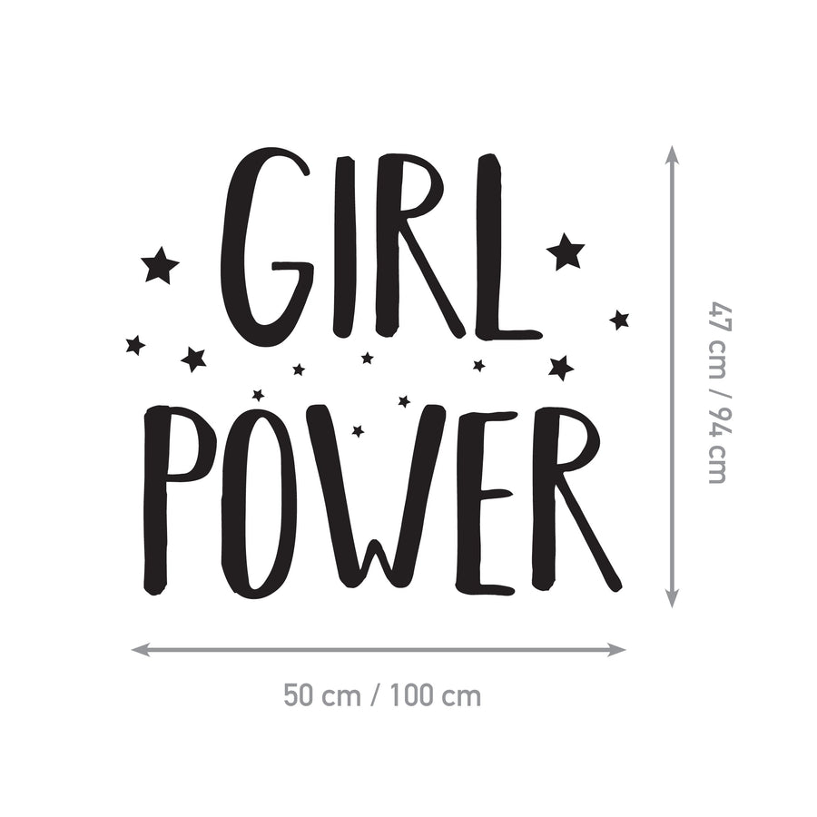 Girl Power - Naljepnica za zid dječje sobe