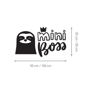 Mini Boss Sloth - Naljepnica za zid dječje sobe