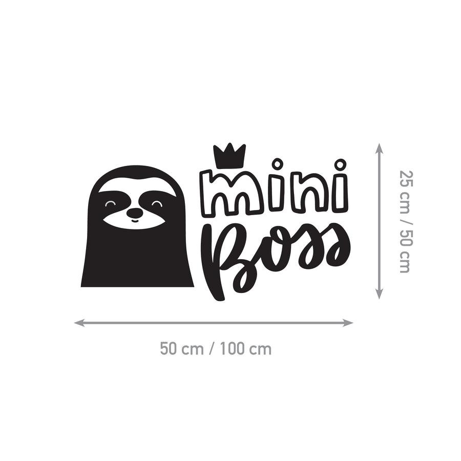 Mini Boss Sloth - Naljepnica za zid dječje sobe