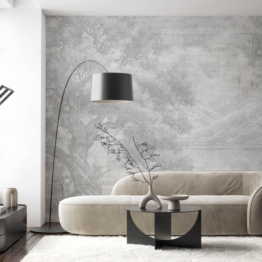 Misty Landscape - Zidna Tapeta - Mural