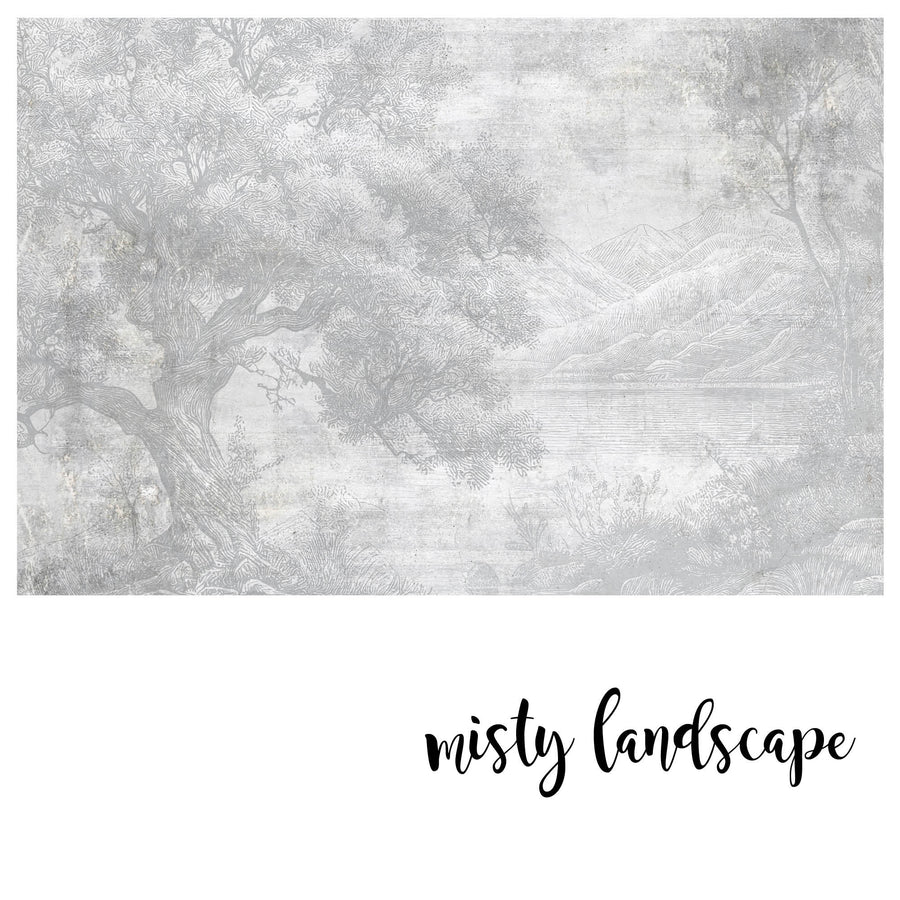 Misty Landscape - Zidna Tapeta - Mural