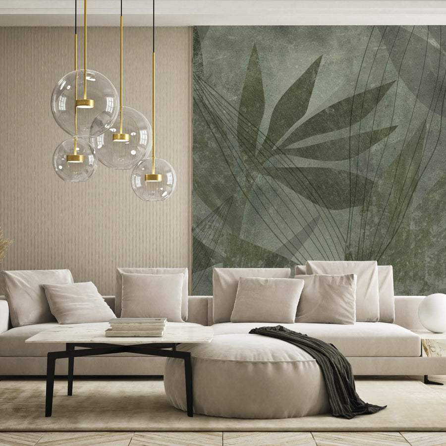 Artistic Leafage - Zidna Tapeta - Mural
