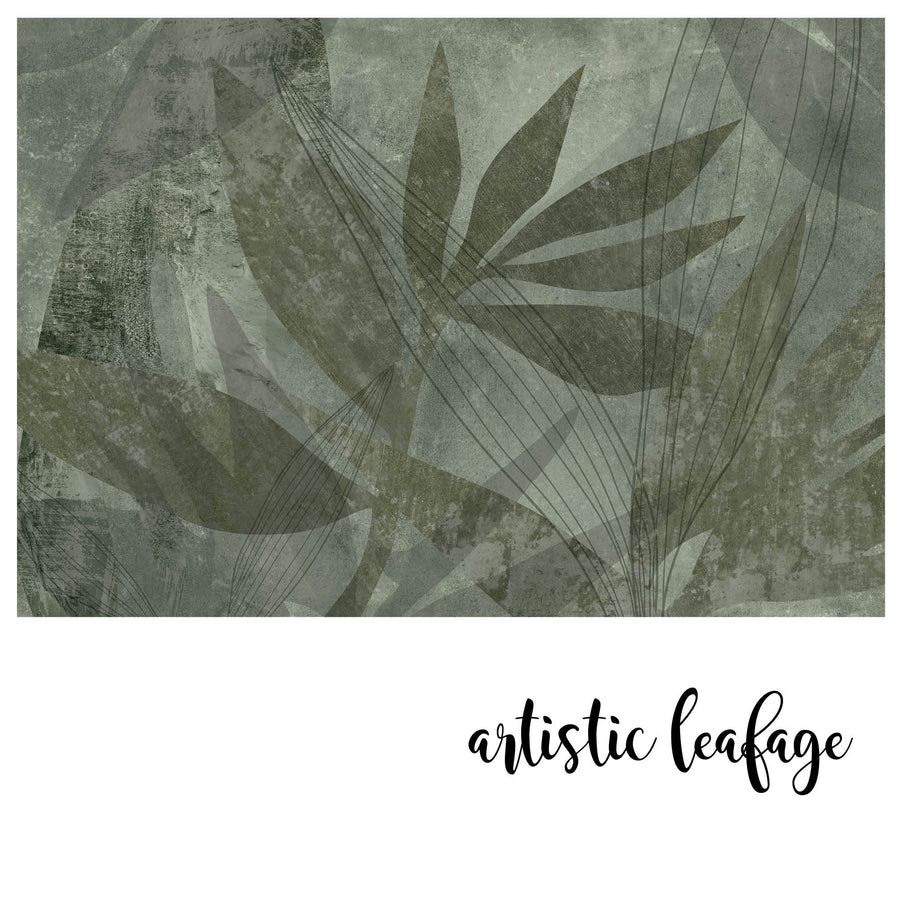 Artistic Leafage - Zidna Tapeta - Mural