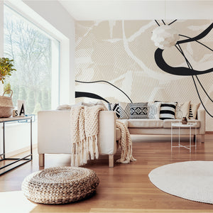 Rustic Grid Warm - Zidna Tapeta - Mural