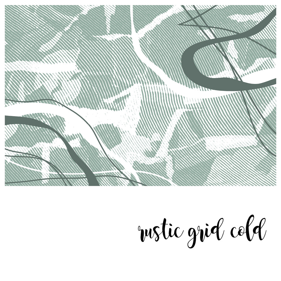 Rustic Grid Cold - Zidna Tapeta - Mural
