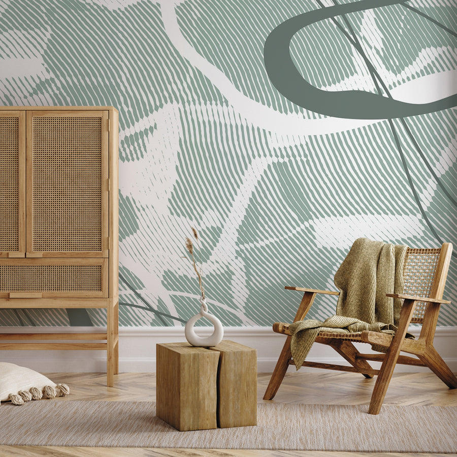 Rustic Grid Cold - Zidna Tapeta - Mural