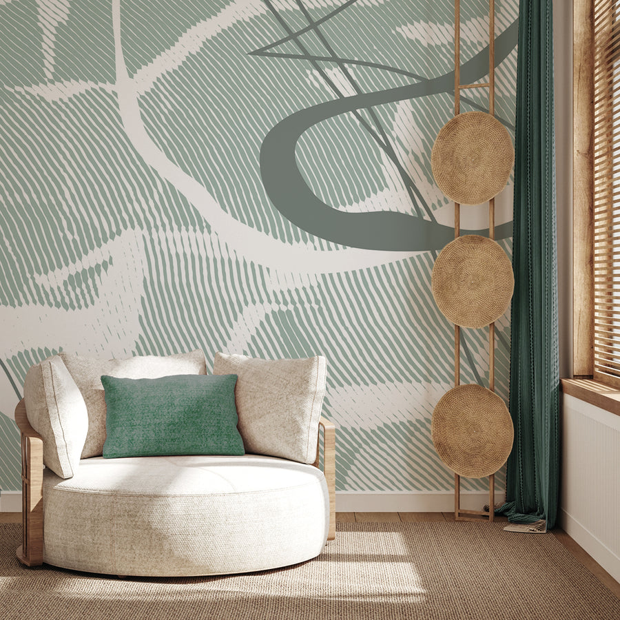 Rustic Grid Cold - Zidna Tapeta - Mural