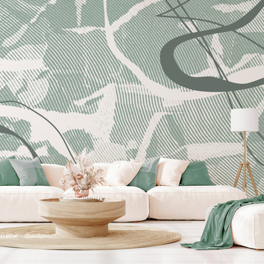 Rustic Grid Cold - Zidna Tapeta - Mural