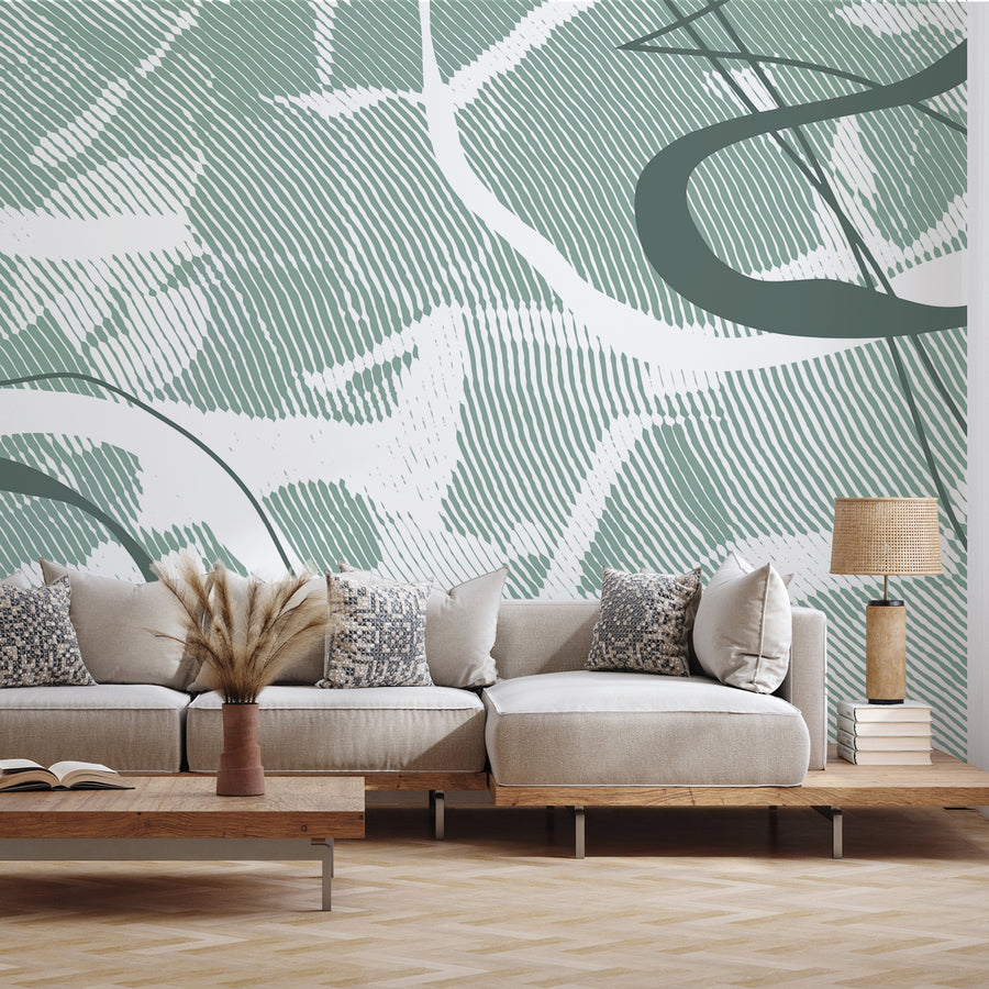 Rustic Grid Cold - Zidna Tapeta - Mural