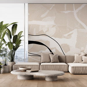 Rustic Grid Warm - Zidna Tapeta - Mural