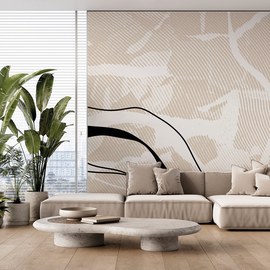 Rustic Grid Warm - Zidna Tapeta - Mural