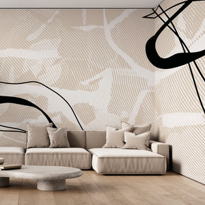Rustic Grid Warm - Zidna Tapeta - Mural