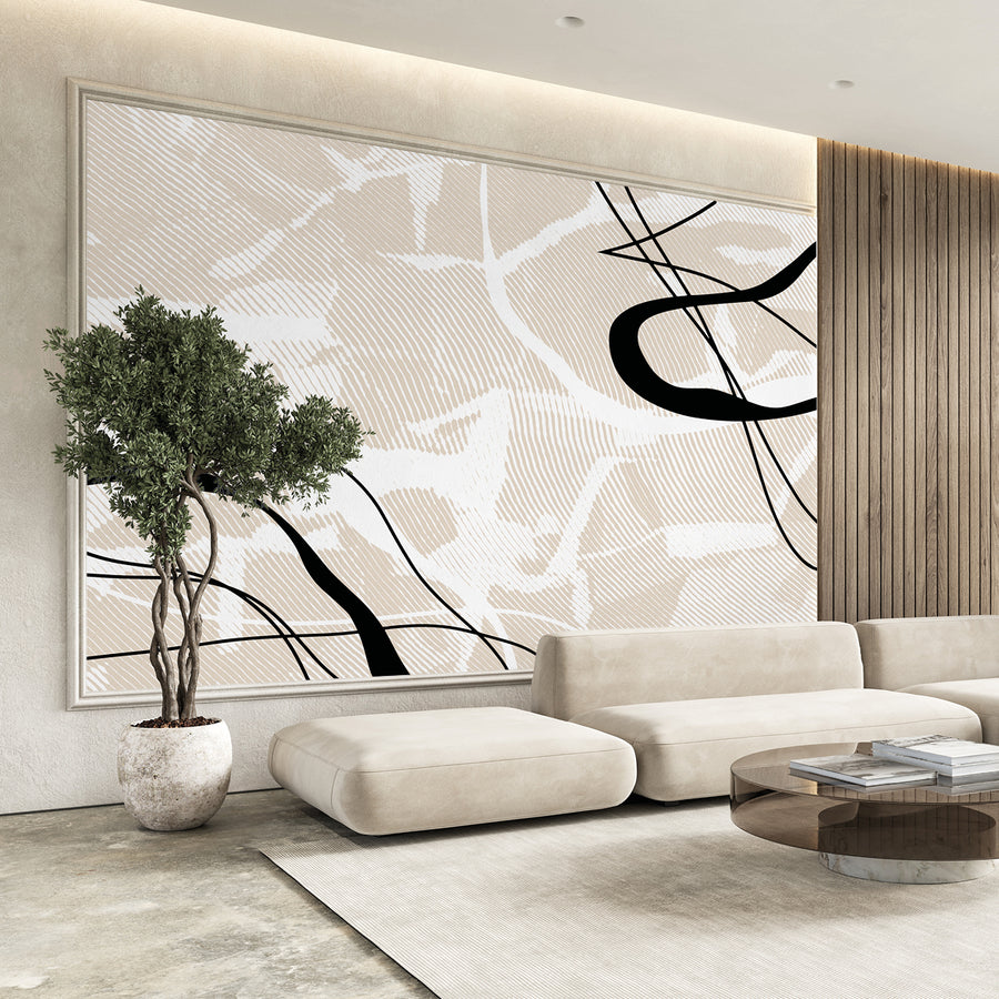 Rustic Grid Warm - Zidna Tapeta - Mural