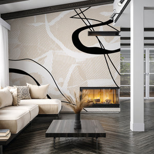 Rustic Grid Warm - Zidna Tapeta - Mural