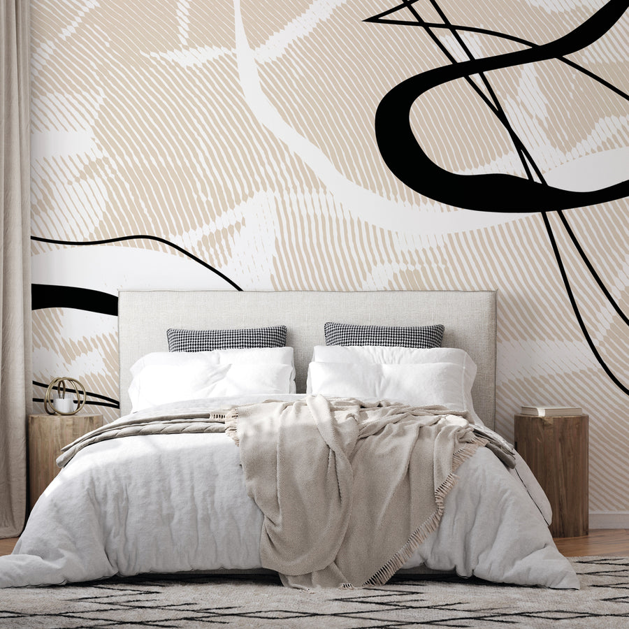 Rustic Grid Warm - Zidna Tapeta - Mural