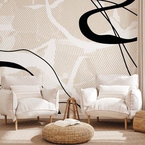 Rustic Grid Warm - Zidna Tapeta - Mural