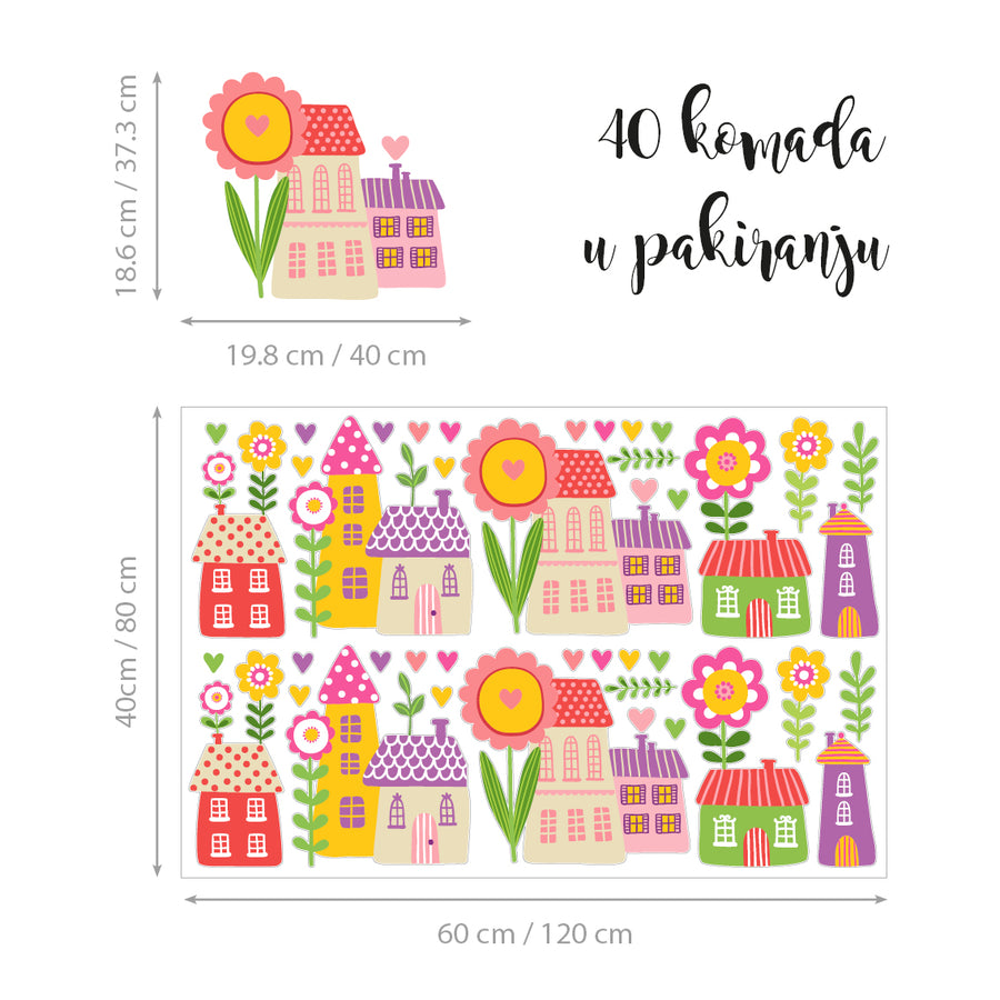 Happy Home - Naljepnice za zid dječje sobe
