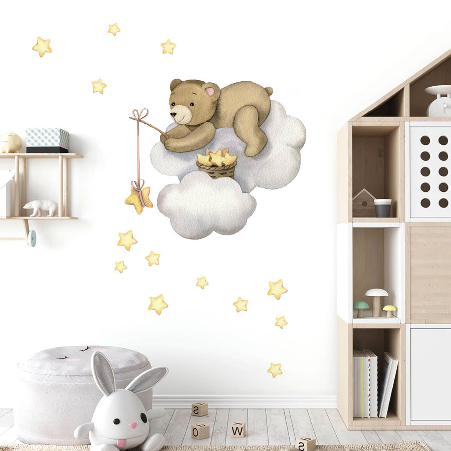 Teddy's Fishing Adventure @HIAWorkshop® - Naljepnice za zid dječje sobe