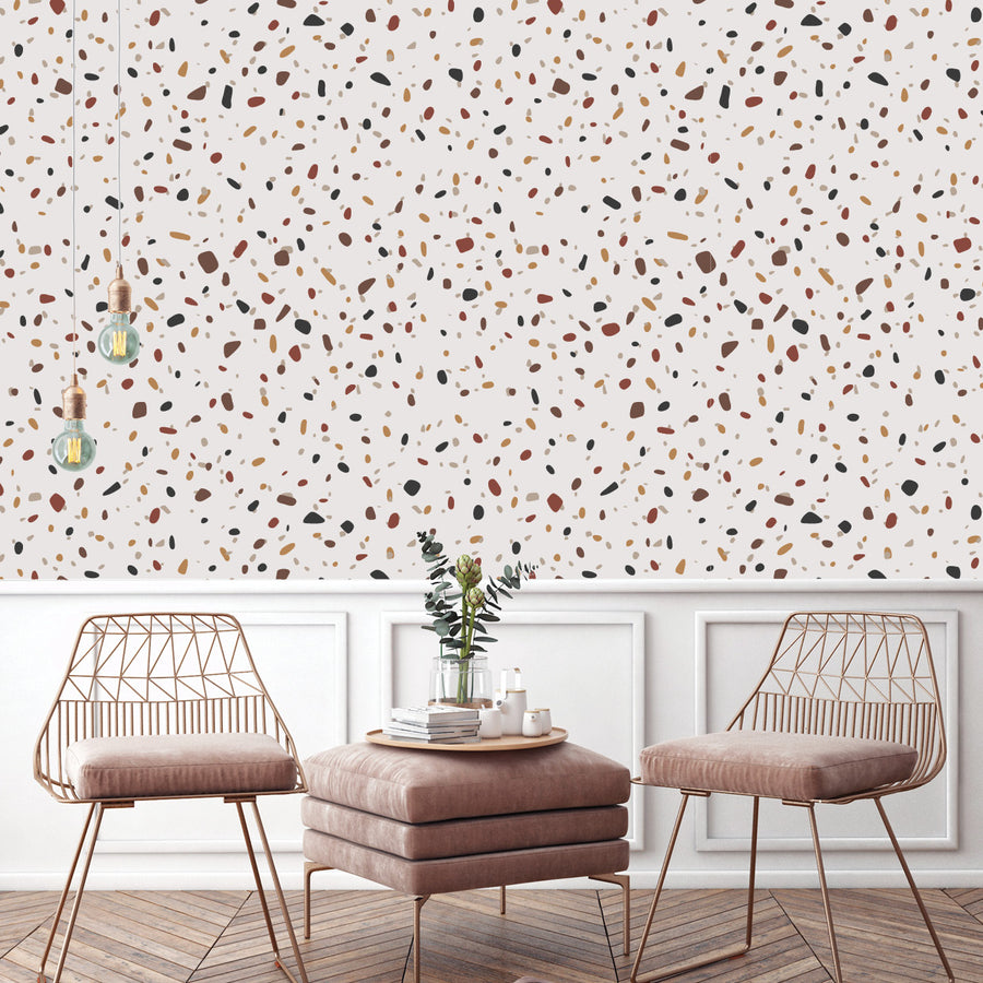 Earth Terrazzo - Zidna tapeta - Pattern